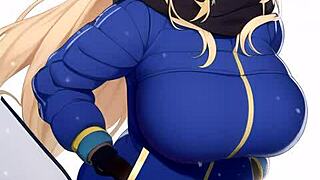 Emosjonelle skijenter i fjell AI kunst kompilasjon med revne klær