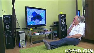 Wow! Old Monster Rams Teen Pussy and Mouth Hard!