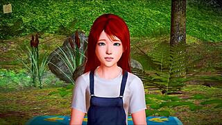 Ach nie! Mladá v mojej novej rodine 383 ukazuje malé prsia v erotickej kreslenej hre!