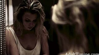 Dünne Teen im Garagen erwischt, hart von altem schwarzen Monster-Schwanz bestraft!