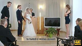 Bride4K, zdradzająca panna młoda ukradkiem szybki numerek!