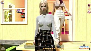 Stacys våte fitte creampied i ep20 av Helping the Hotties-spillet