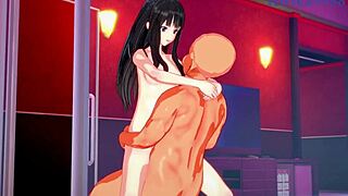 Chisato и Takina занимаются интенсивным сексом со стариком