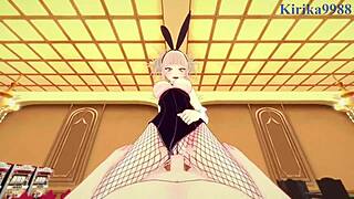 Himiko Toga in Izuku Midoriya se prepustita divjemu intenzivnemu seksu v hentai