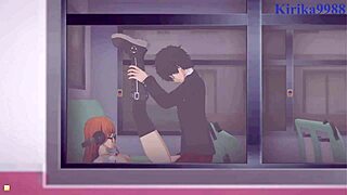 Persona 5 hentai z Futabą, Ann i Renem w dzikim creampie