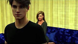 Моя горячая мачеха направляет первый жесткий оргазм в 3D хентай анимации