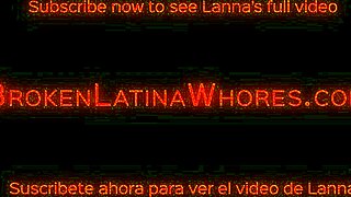 स्टैक्ड यंग लैटिना दो डोमिनेंट गाइज के साथ रफ प्ले चाहती है