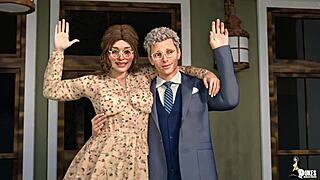 Горячий студент трахает горячую ботанку-жену дяди