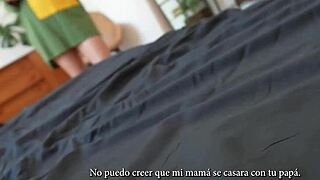 Britse stiefzus vergeet slipje in bed, gebogen voor doggystyle - Gal Ritchie