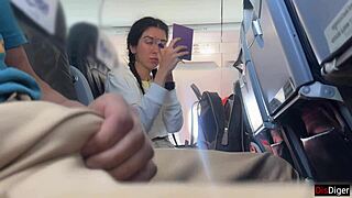 Public Dick Flash on Airplane, She Made Me Cum in 2 Minutes! ✈️