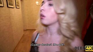 debt4k блондинка фризьорка чука за мебели в груб POV. руска тийнейджърка 18+ 18+ взема сделка за пари.